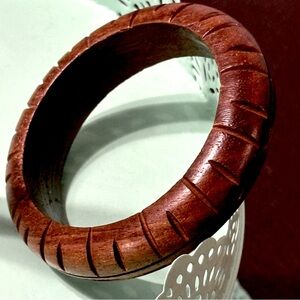 Wooden bangle bracelet
